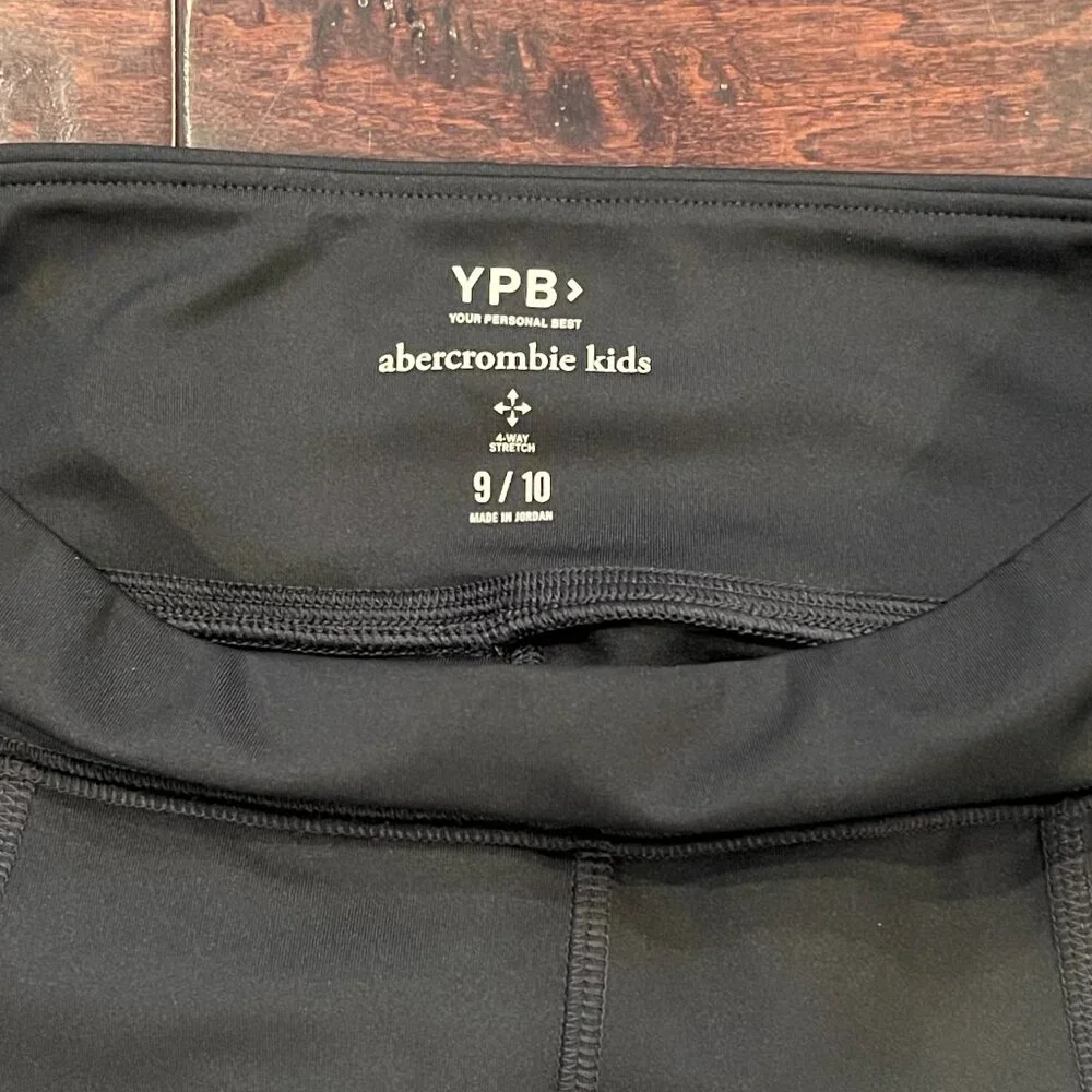 Abercombie Kids Girls' YPB Flare Leggings - Big Kid Size 9/10, Black, NWT - Picture 6 of 8